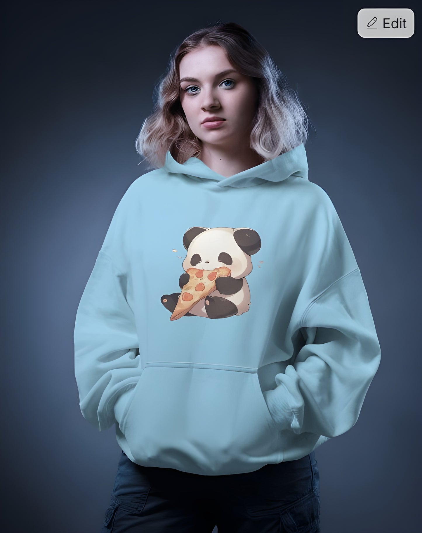 Panda Printed Hooded Sweatshirt