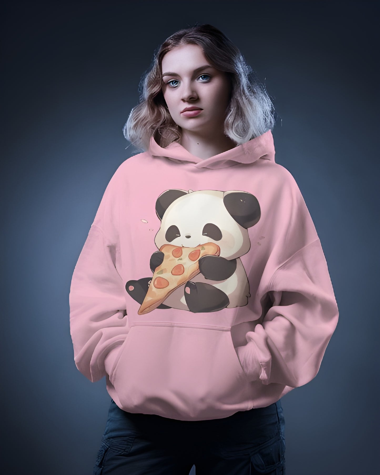 Panda Printed Hooded Sweatshirt