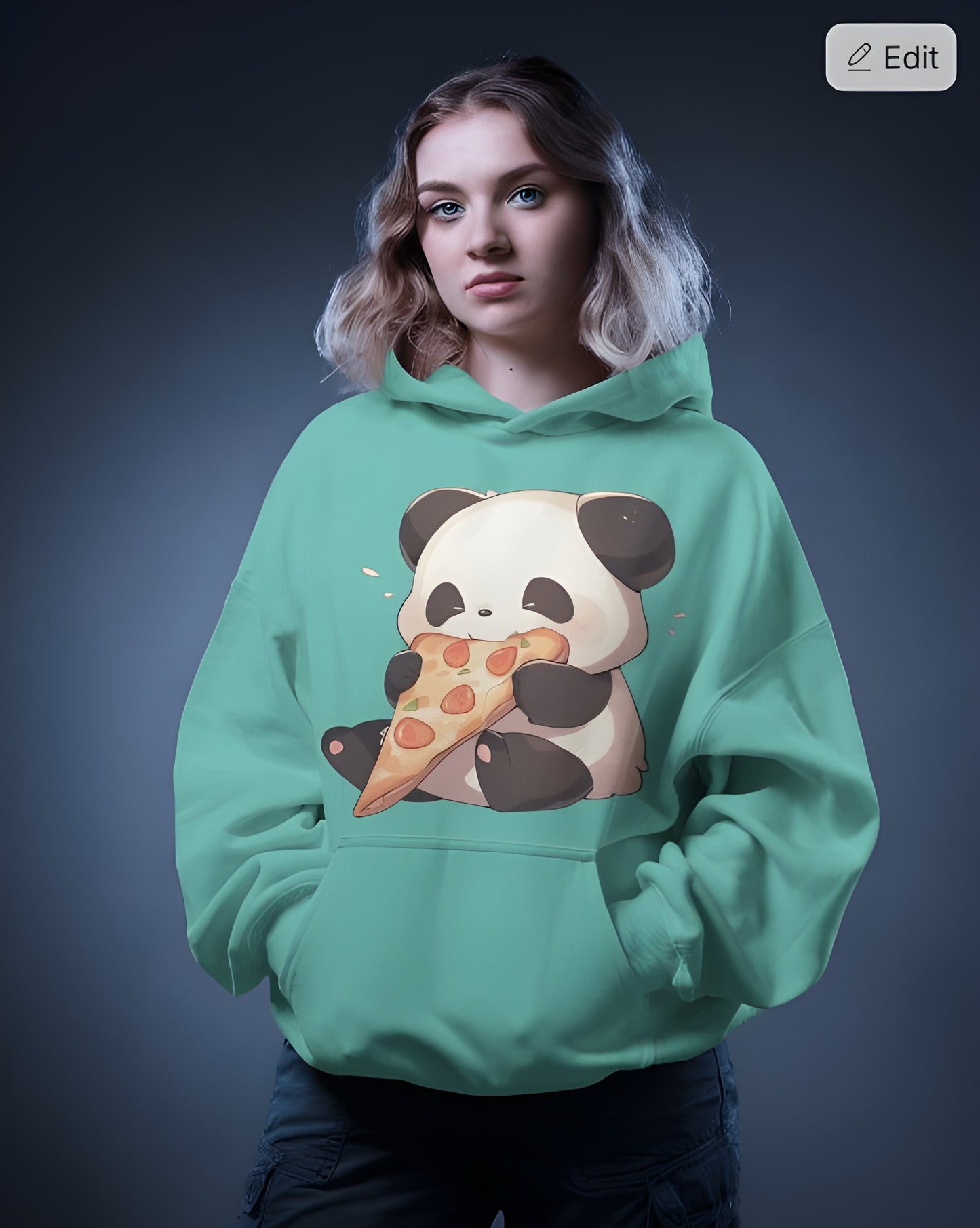 Panda Printed Hooded Sweatshirt