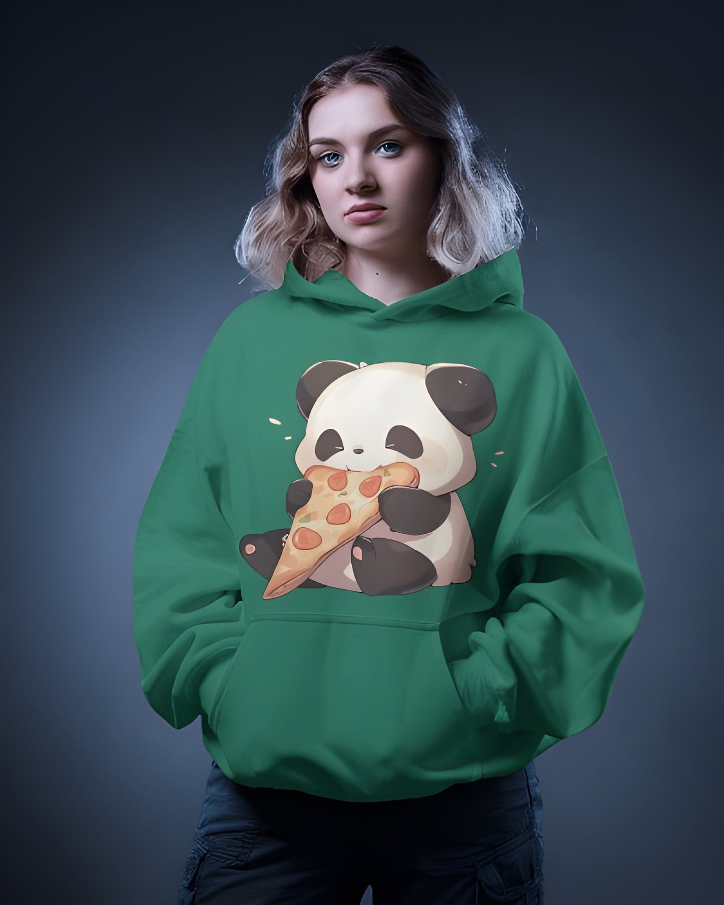 Panda Printed Hooded Sweatshirt