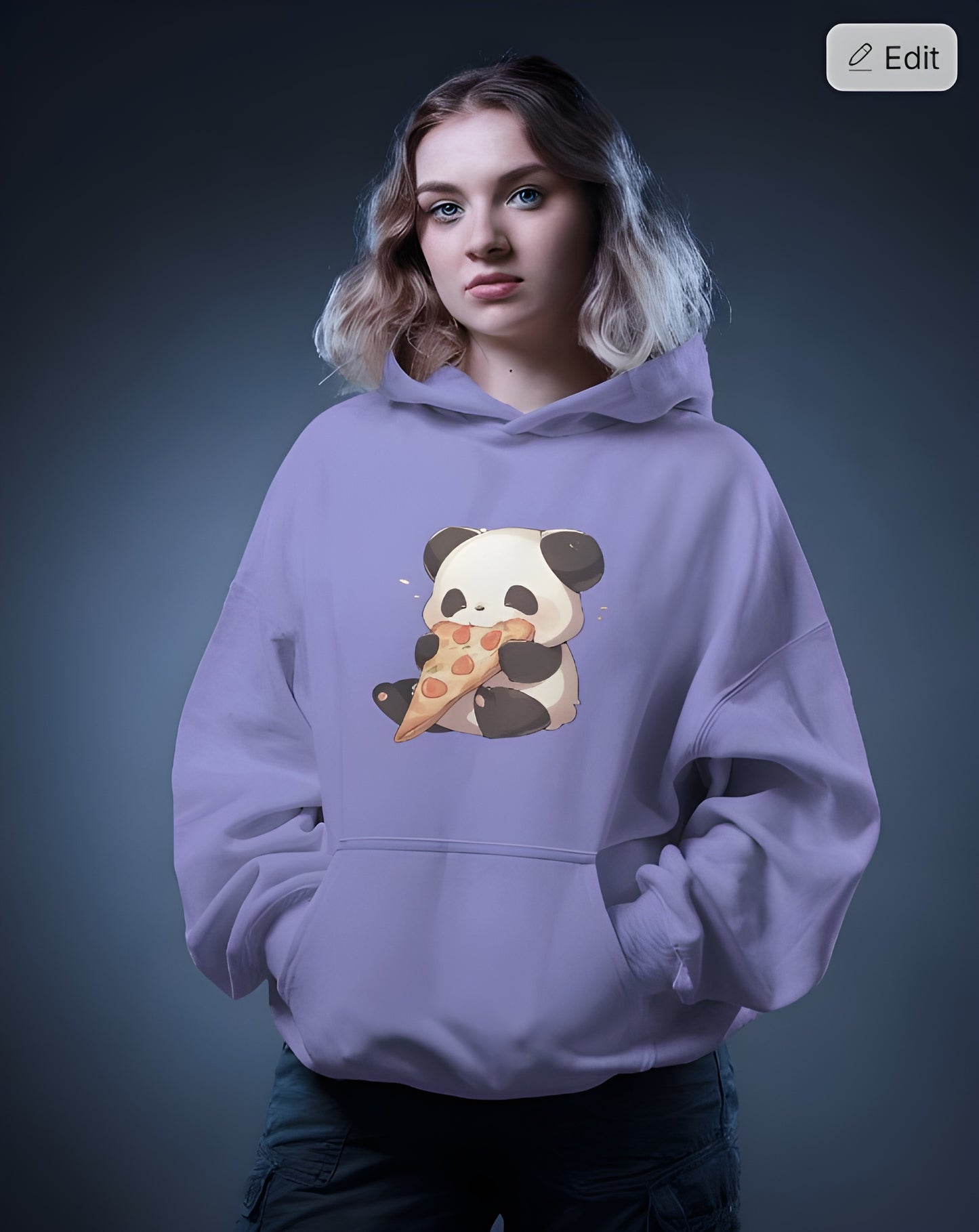 Panda Printed Hooded Sweatshirt