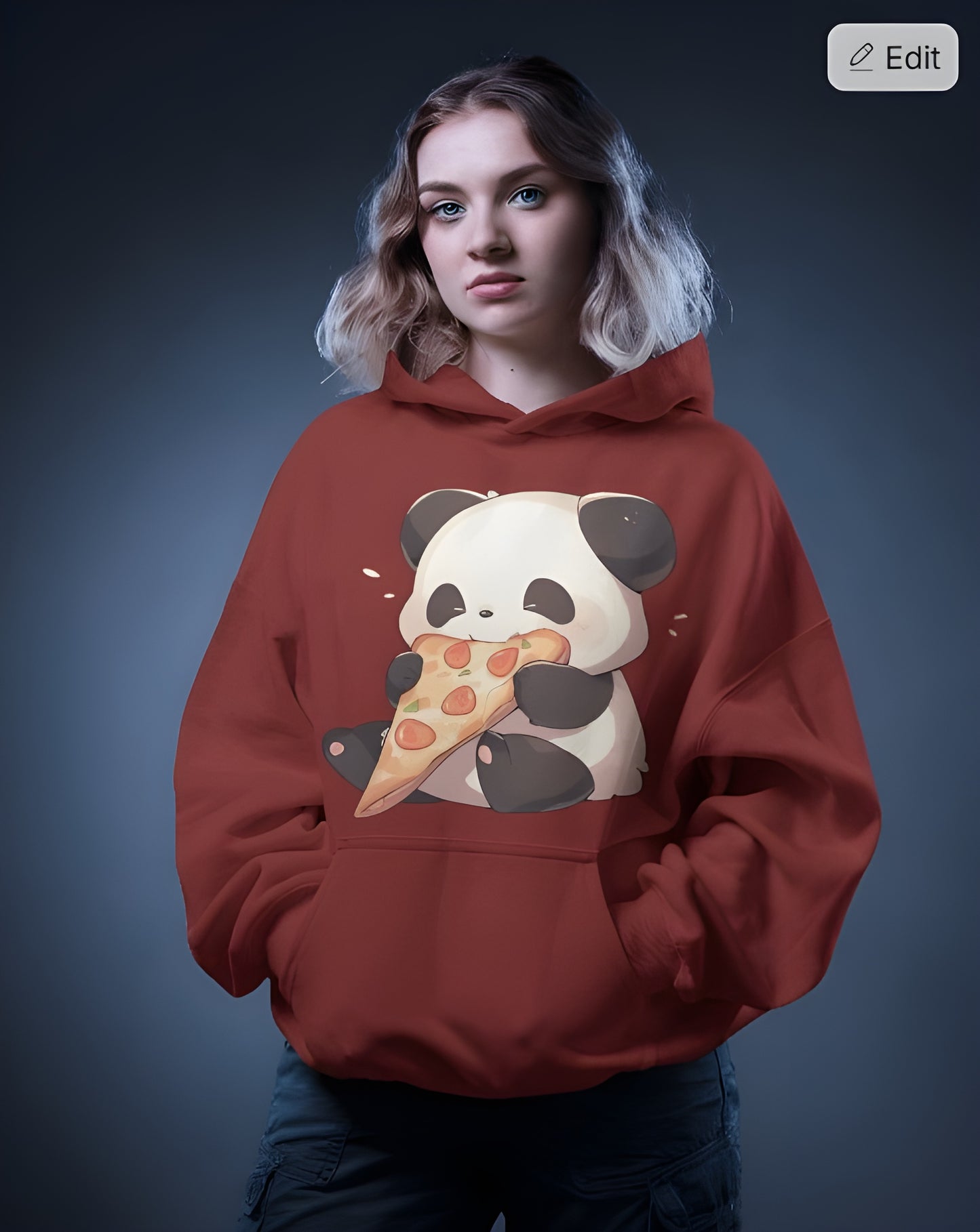 Panda Printed Hooded Sweatshirt