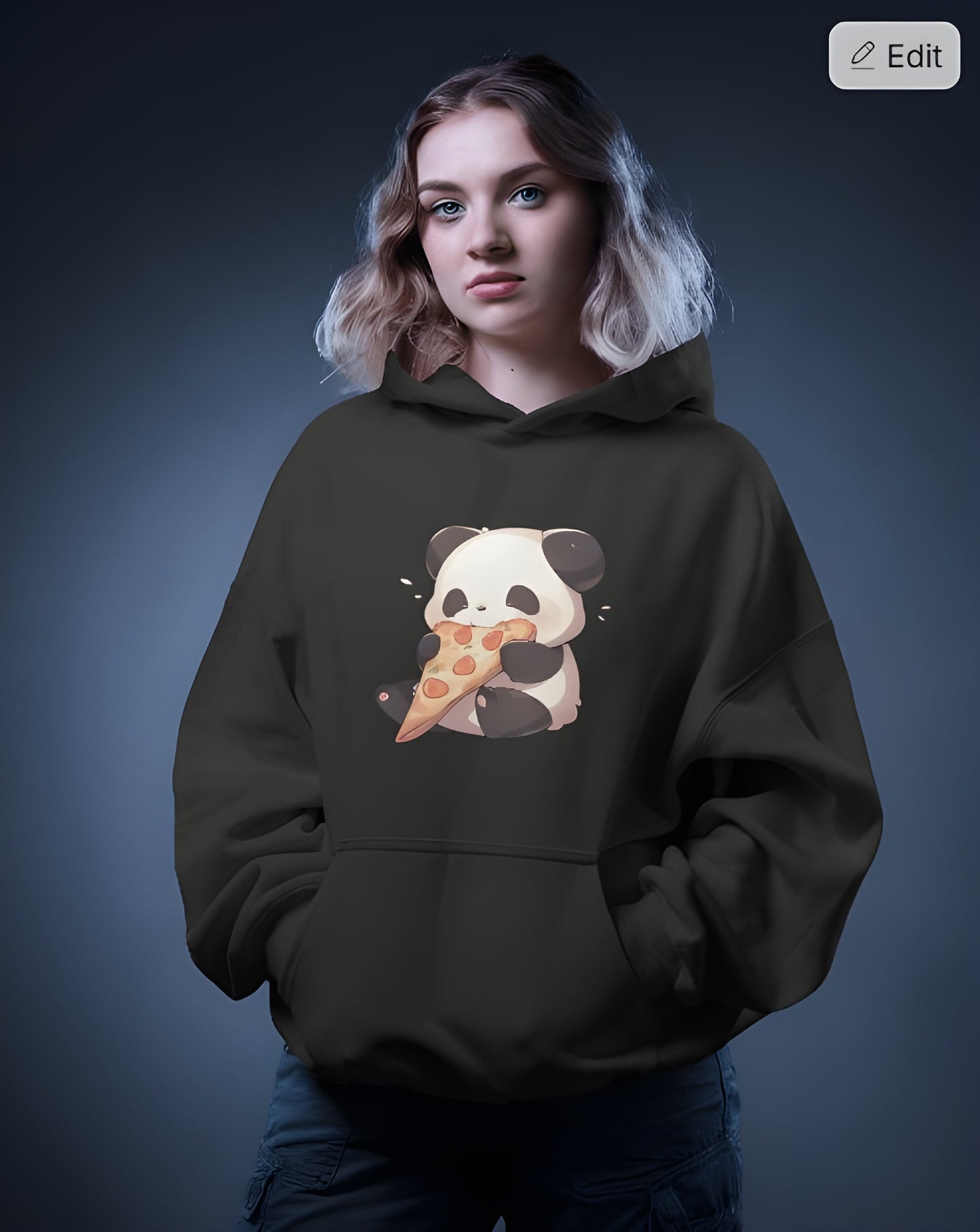 Panda Printed Hooded Sweatshirt